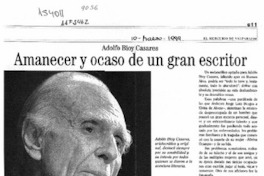 Amanecer y ocaso de un gran escritor  [artículo].