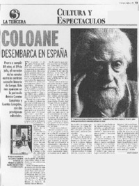 Coloane desembarca en España
