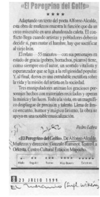 El peregrino del Golfo  [artículo] Pedro Labra.