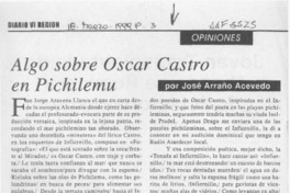 Algo sobre Oscar Castro en Pichilemu  [artículo] José Arraño Acevedo.