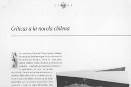 Críticas a la novela chilena  [artículo] Alejandra Ochoa P.