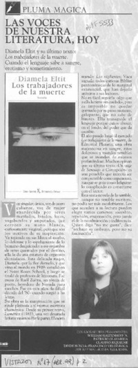 Las Voces de nuestra literatura, hoy  [artículo].