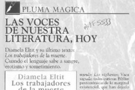 Las Voces de nuestra literatura, hoy  [artículo].