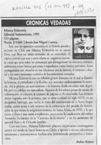 Crónicas vedadas  [artículo] Andrea Kottow.