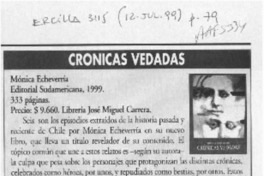 Crónicas vedadas  [artículo] Andrea Kottow.