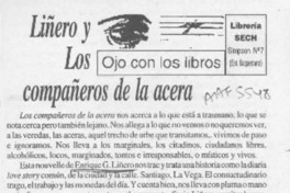 Liñero y los compañeros de la acera  [artículo] Juvenal Ayala.