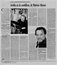 Arriba en la cordillera, de Patricio Manns