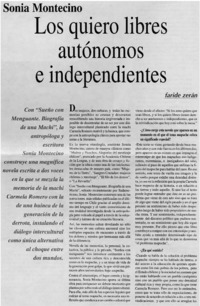 Los quiero libres autónomos e independientes