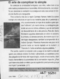 El Arte de complicar lo simple  [artículo] D. T.