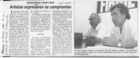 Artistas expresaron su compromiso  [artículo].