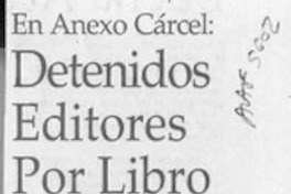 Detenidos editores por libro prohibido  [artículo].