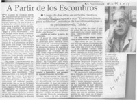 A partir de los escombros  [artículo].