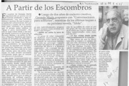 A partir de los escombros  [artículo].
