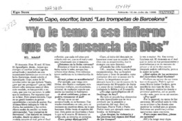 "Yo le temo a ese infierno que es la ausencia de Dios"  [artículo] Willy Haltenhoff.