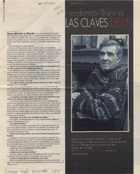 Humberto Giannini las claves de un buen pensador  [artículo] Loreto Novoa.