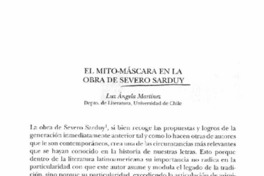 El mito-máscara en la obra de Severo Sarduy