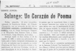 Solange, un corazón de poema  [artículo].