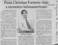Poeta Christian Formoso viaja a encuentro latinoamericano