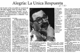 Alegría, la única respuesta  [artículo].