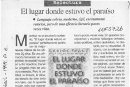 El lugar donde estuvo el paraíso  [artículo] LAM.
