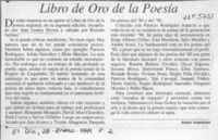 Libro de oro de la poesía  [artículo] Arturo Volantines.