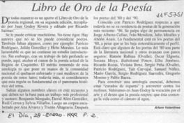 Libro de oro de la poesía  [artículo] Arturo Volantines.