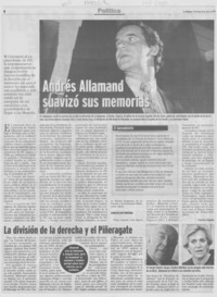 Andrés Allamand suavizó sus memorias