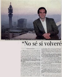 "No sé si volveré a la política"