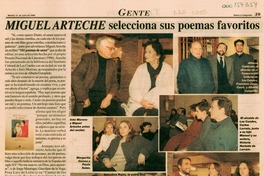 Miguel Arteche selecciona sus poemas favoritos