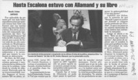 Hasta Escalona estuvo con Allamand y su libro