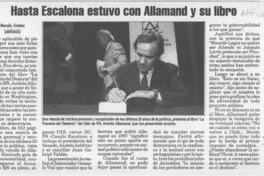 Hasta Escalona estuvo con Allamand y su libro
