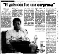 "El galardón fue una sorpresa"