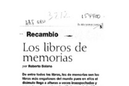 Los libros de memorias