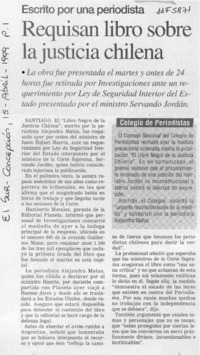 Requisan libro sobre la justicia chilena  [artículo].