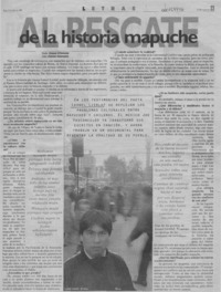 Al rescate de la historia mapuche  [artículo] Ximena Villanueva.