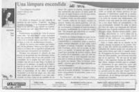 Una lámpara encendida