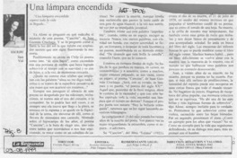 Una lámpara encendida