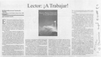 ¡Lector, a trabajar!