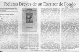 Relatos breves de un escritor de fondo  [artículo] Javier Edwards Renard.