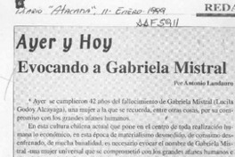Evocando a Gabriela Mistral