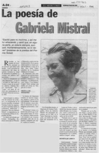 La Poesía de Gabriela Mistral