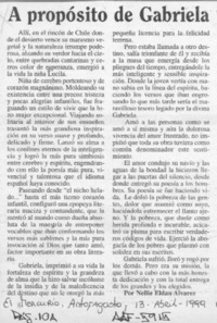 A propósito de Gabriela