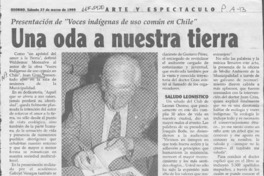 Una oda a nuestra tierra  [artículo].