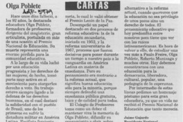 Olga Poblete  [artículo] Jaime Gajardo.