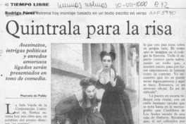 Quintrala para la risa  [artículo] Marcela de Pablo.