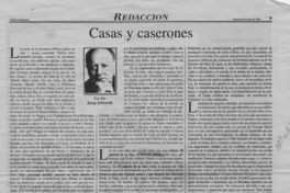 Casas y caserones  [artículo] Jorge Edwards.
