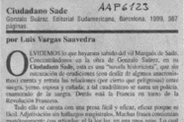 Una novela guillotinada  [artículo] Luis Vargas Saavedra.