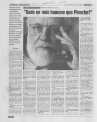 "Sade es más humano que Pinochet"