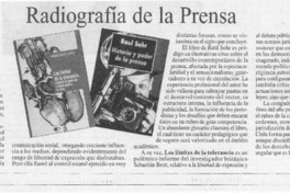 Radiografía de la prensa  [artículo] Tomás P. Mac Hale.