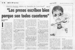 "Los presos escriben bien porque son todos cuenteros"  [artículo] Willy Haltenhoff.
